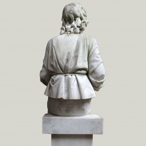 Statue en marbre de Carrare signée E.Mannini 1887 - 