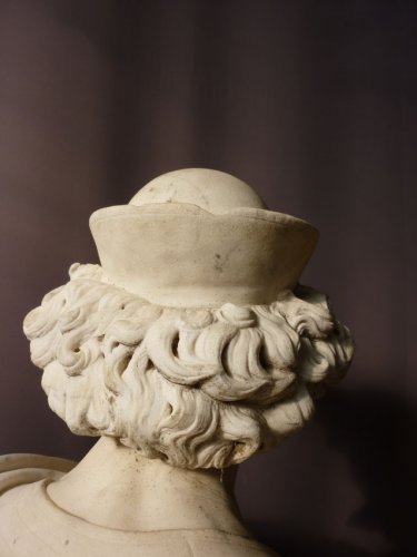 Grande sculpture en marbre signée Benvenuti datée 1874 - Napoléon III
