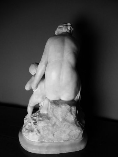 Groupe en albâtre sculpté signé A.del Perugia - Philippe Cote Antiquités