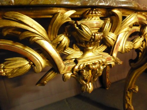 Console en bois doré époque Louis XV - Philippe Cote Antiquités