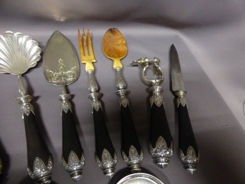 Couteaux et pièces de service XIXe Méricant à Paris - Philippe Cote Antiquités