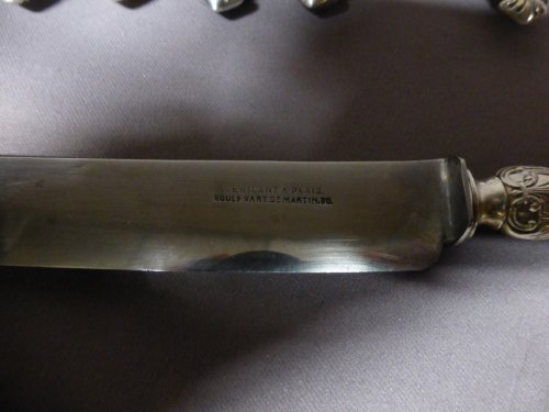 Antiquités - Couteaux et pièces de service XIXe Méricant à Paris