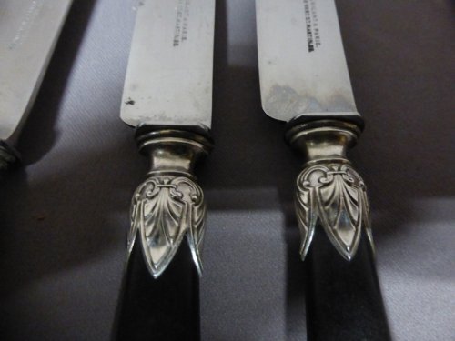 Antiquités - Couteaux et pièces de service XIXe Méricant à Paris