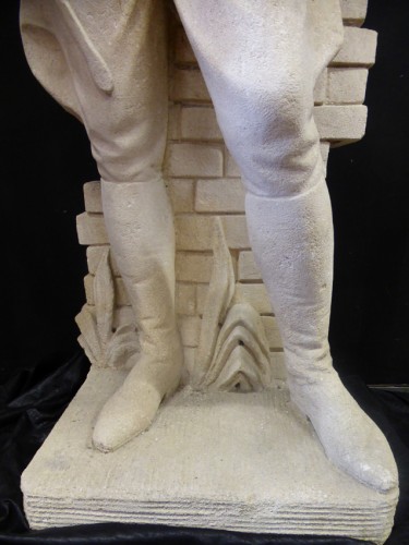 Grande statue en pierre de Vicence (Italie) - Sculpture Style Années 50-60