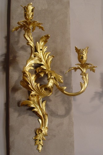 Paire d'appliques d'époque Louis XV - Luminaires Style Louis XV