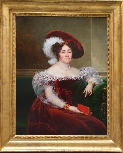  Portrait d'une aristocrate - Signé Kinson vers 1825