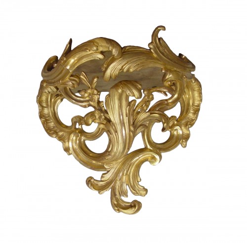 Console d'applique en bronze doré d'époque Louis XV