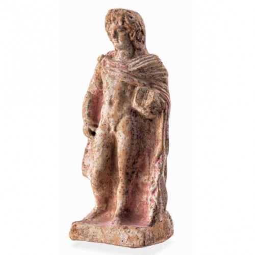Statuette masculine en terre cuite, art hellénistique, 3e siècle avant  J.-C. - Archéologie Style 