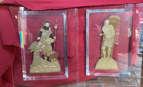 Deux broderies dite orfrois du XVIe siècle - Art sacré, objets religieux Style Renaissance