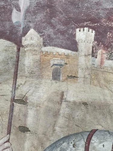 Fresque,Saint Martin Quattrocento, Italie du nord,milieu du XVe siècle - Moyen Âge