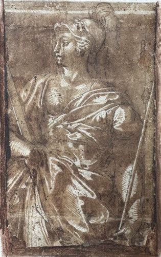 Antiquités - Étude de Pallas Athéna - Ambrogio Giovanni Figino (1553 - 1608)