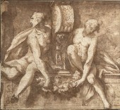 Attribué à Francesco Penni (1488-1528) - Étude pour une fresque