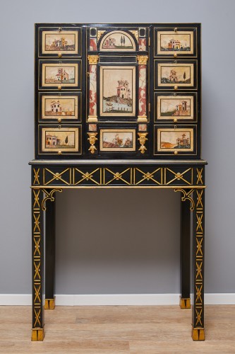 Cabinet en pietre dure, 17e et 18e siècle - Mobilier Style 