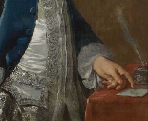 Portrait d'un Gentilhomme et une Dame, école française du 18e siècle - Louis XV