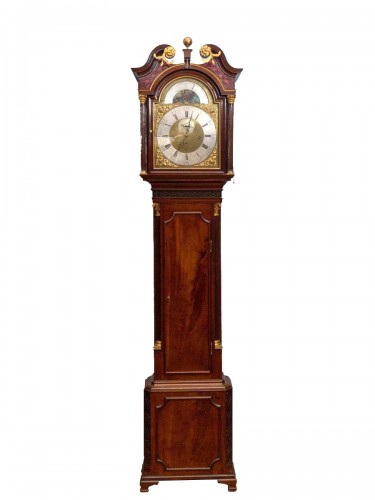 Horloge à long boîtier en acajou de l'époque géorgienne