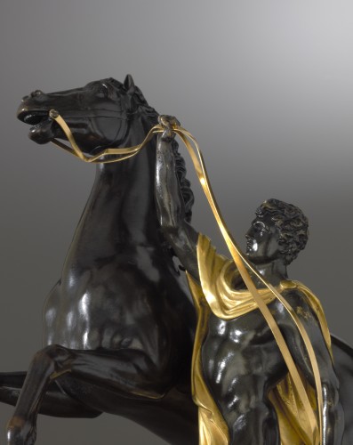 Paire de statuettes Empire d'après les modèles des chevaux de Marly - Sculpture Style Empire