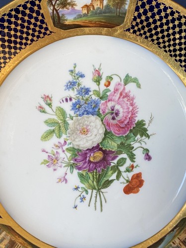Céramiques, Porcelaines  - Paire d'assiettes en Porcelaine par Feuillet du Service du Prince Bourbon-Condé