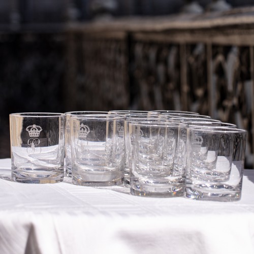 Série de 12 verres à eau en cristal du service du Roi Louis-Philippe - Verrerie, Cristallerie Style Louis-Philippe