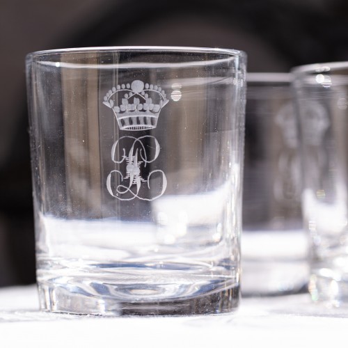 Verrerie, Cristallerie  - Série de 12 verres à eau en cristal du service du Roi Louis-Philippe