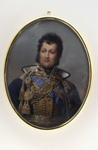 Portrait miniature de Louis-Philippe, duc d'Orléans par Nicolas JACQUES (1780-1844) - Restauration - Charles X