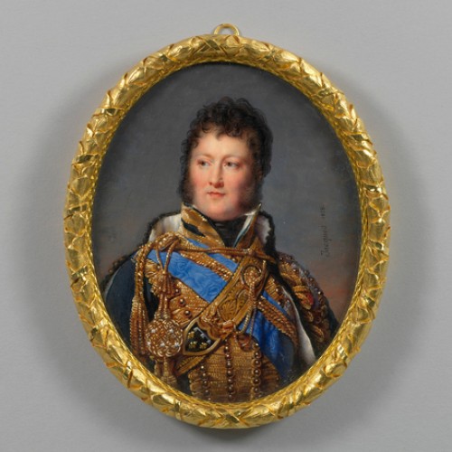 Antiquités - Portrait miniature de Louis-Philippe, duc d'Orléans par Nicolas JACQUES (1780-1844)