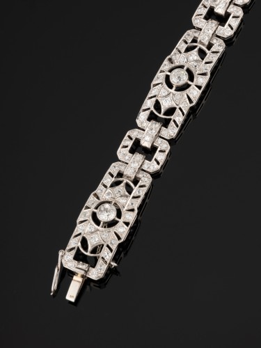 Bracelet Ruban en platine, or et diamants - SeblAntic
