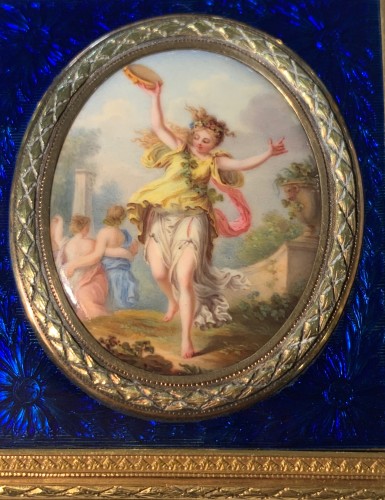 Carnet de Bal dit étui à tablettes en or, émail et diamants - Louis XVI
