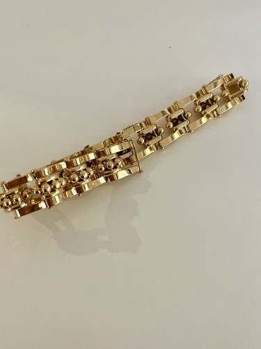 XXe siècle - Bracelet "Tank" en or rose vers 1940-1950