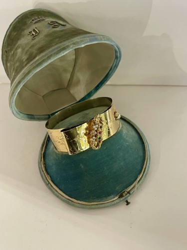 Bracelet en or et vermeil à décor d'une couronne - Napoléon III