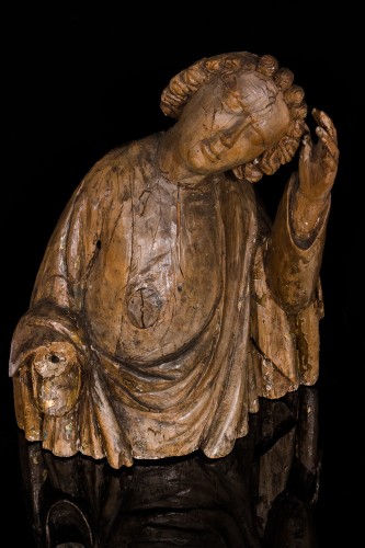 Saint Jean, XVIe siècle - Sculpture Style Moyen Âge