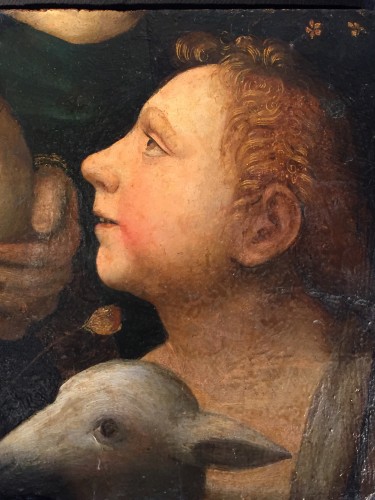 Saint Jean Baptiste comme enfant avec agneau (Italie, début XVIe)