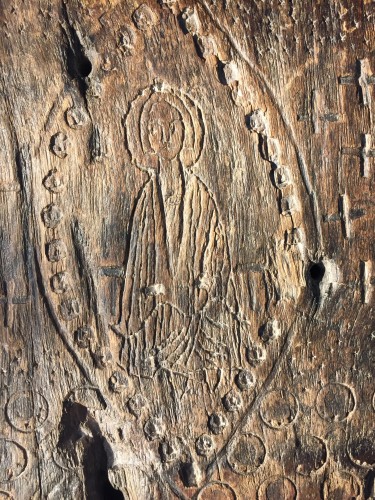 Art sacré, objets religieux  - Sainte dans une Mandorle (xviè siècle)