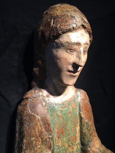 Sculpture Sculpture en Bois - Jeune Saint, Italie, Ombrie XIVe siècle