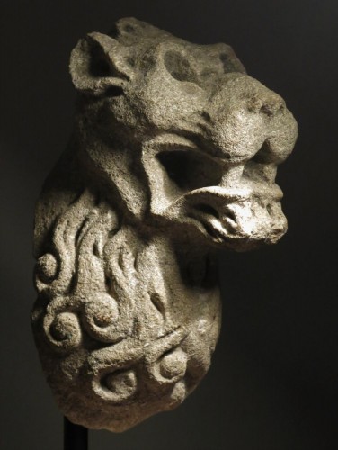 Tête de Lion (France, XVIe) - Sculpture Style Moyen Âge