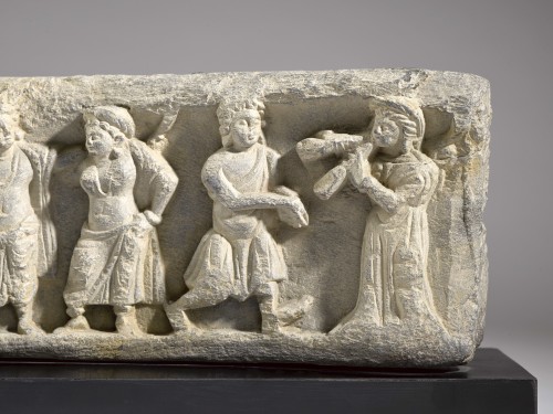 Frise avec danseurs et musiciens (Gandhara, II-IVe) - Archéologie Style 