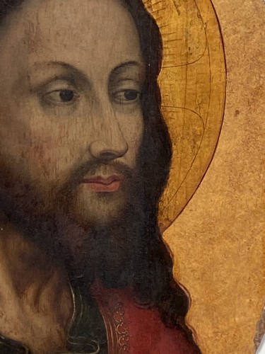 Christ 'Salvator Mundi' (Flandres, XVIe siècle) - Art sacré, objets religieux Style Renaissance