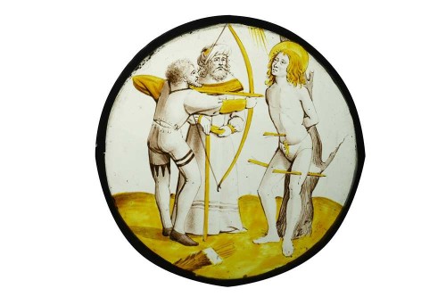 Rondel "Martyre de Saint Sébastien" (Flandres, vers 1500)