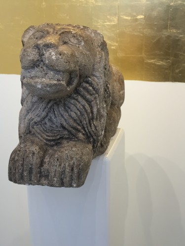 XVIIe siècle - Lion en pierre calcaire, Italie XVIIe siècle