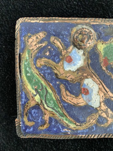 Objets de Vitrine  - Boucle de ceinture en émail de Limoges, France vers 1200