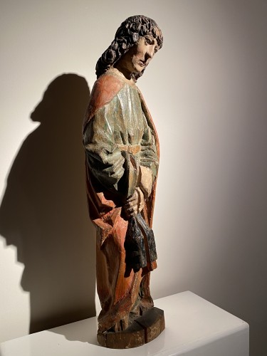 Art sacré, objets religieux  - St. Jean Évangéliste (Bohême, tilleul, XVe)