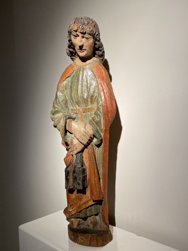 St. Jean Évangéliste (Bohême, tilleul, XVe) - Seghers & Pang Fine Arts