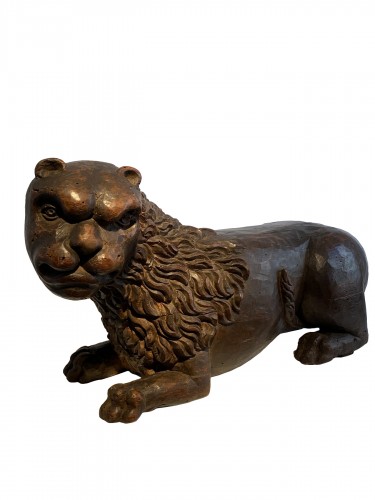 Lion sculpté (Italie, vers 1500)