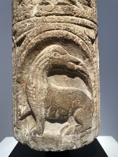 Fragment de colonne romane, Italie 12e siècle - Moyen Âge