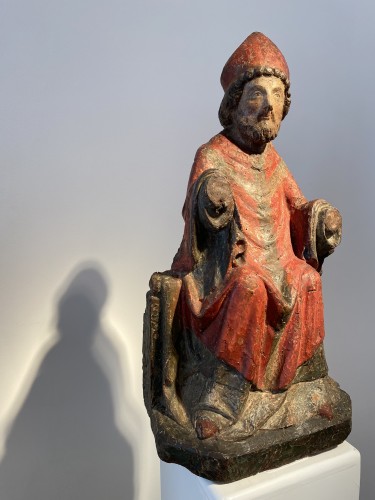Évêque, France XIVe siècle - Art sacré, objets religieux Style Moyen Âge