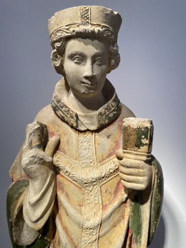 Antiquités - Jeune évêque, France XVe siècle