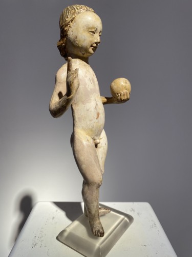 Art sacré, objets religieux  - L'enfant Jésus comme "Sauveur du monde" (Malines, XVIe)