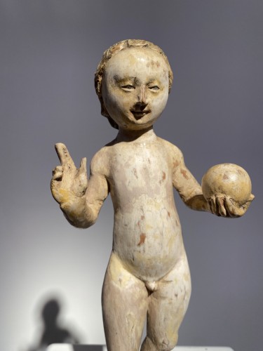 Antiquités - L'enfant Jésus comme "Sauveur du monde" (Malines, XVIe)