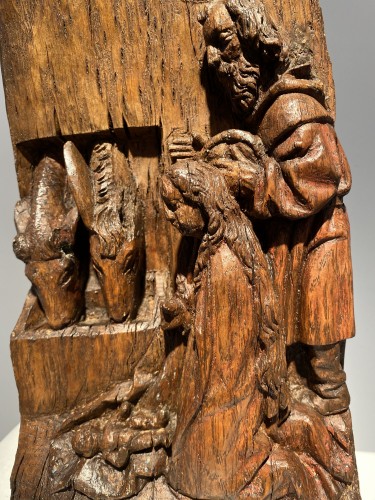 Art sacré, objets religieux  - 'Nativitas' fragment de retable, Flandres XVIe siècle