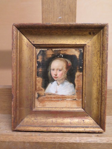 Tableaux et dessins Tableaux XVIIe siècle - Jeune fille innocente aux cheveux blonds - Pays-Bas XVIIe siècle