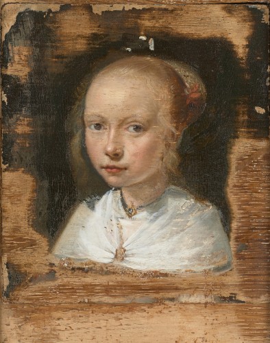 Jeune fille innocente aux cheveux blonds - Pays-Bas XVIIe siècle - Seghers & Pang Fine Arts